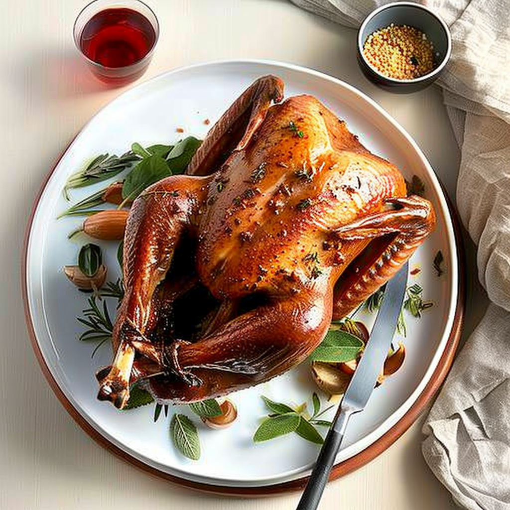 Recipe preparation for One-Pan Saffron & Orange Roast Turkey