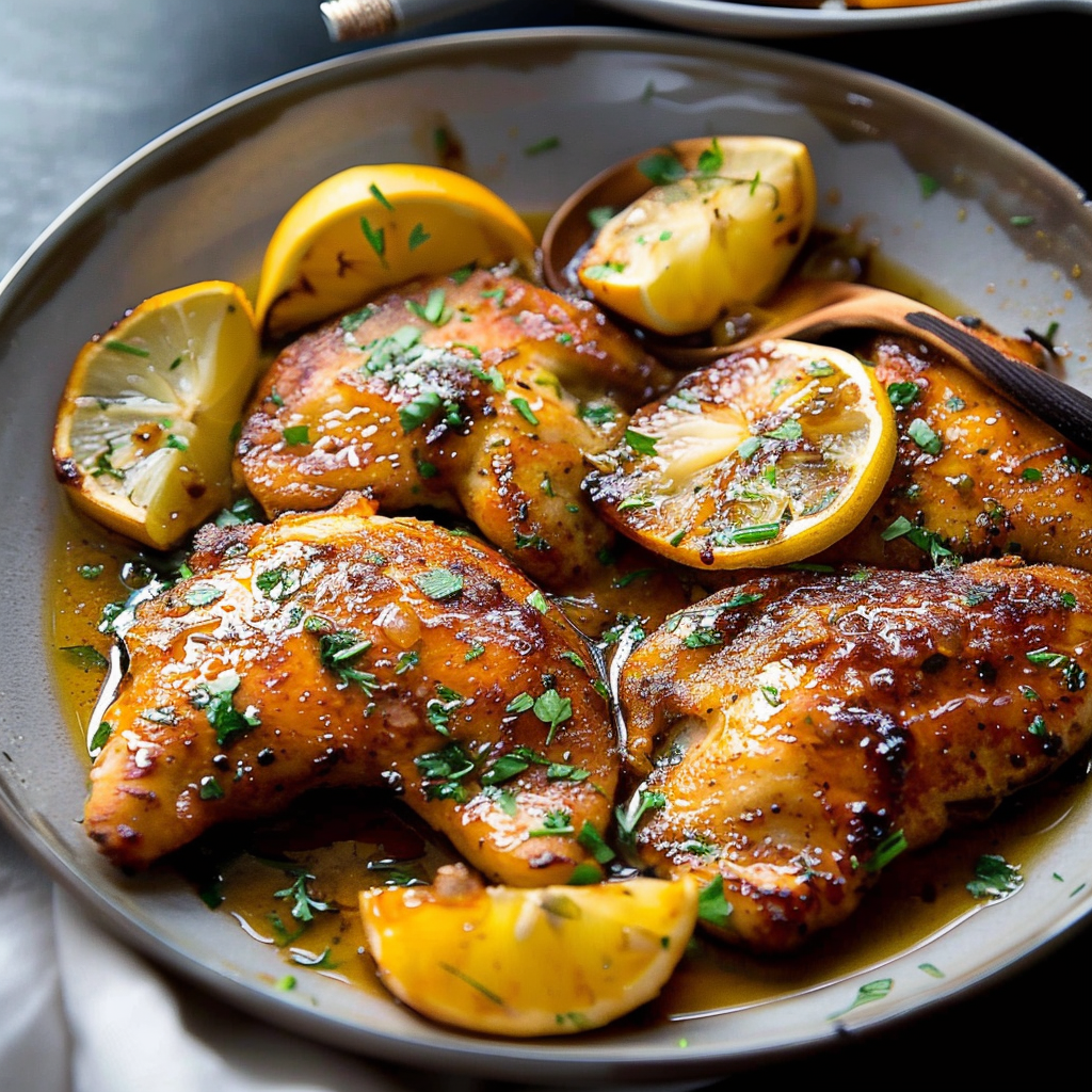 Recipe preparation for Honey Lemon Chicken