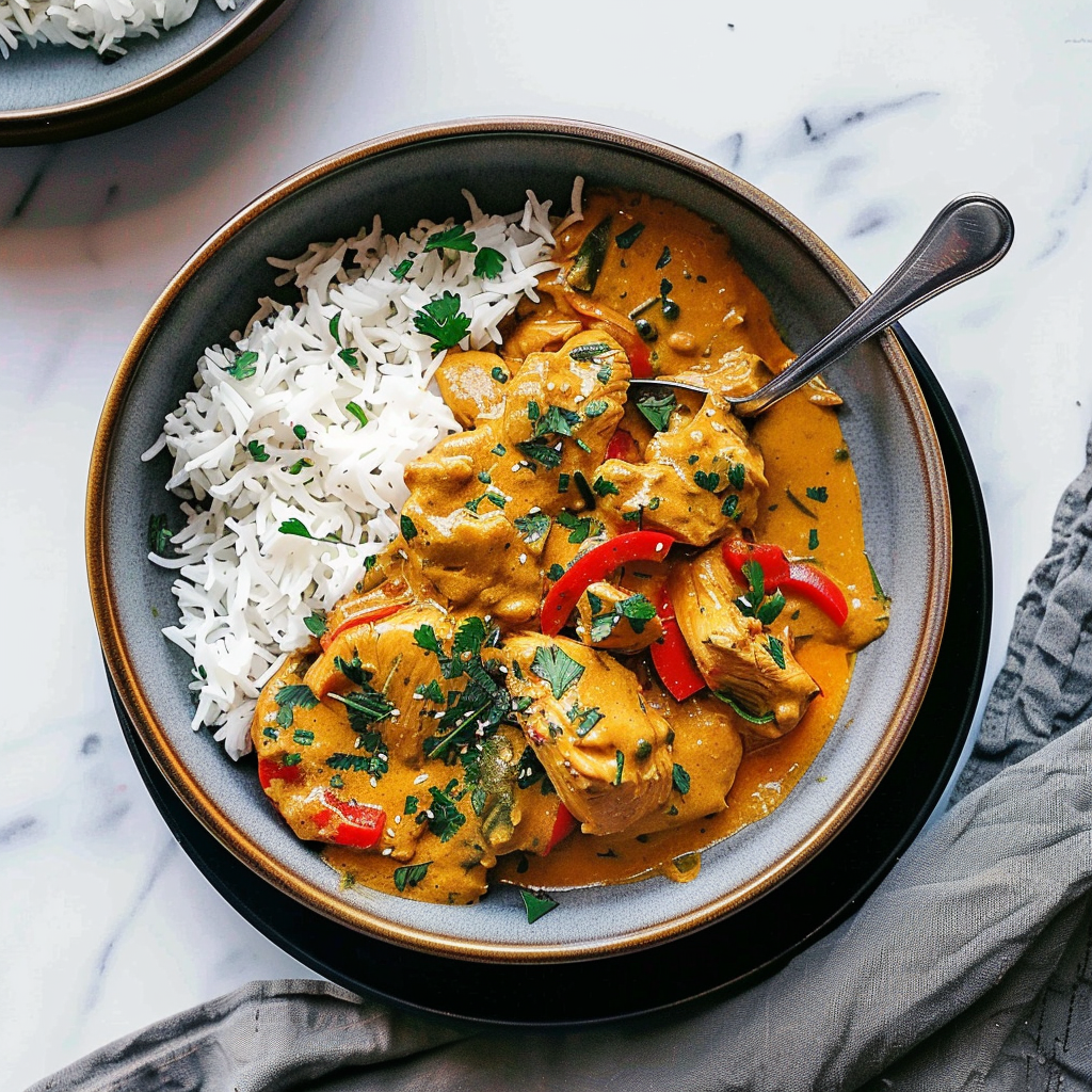 Recipe preparation for One-Pot Coconut Chicken Curry