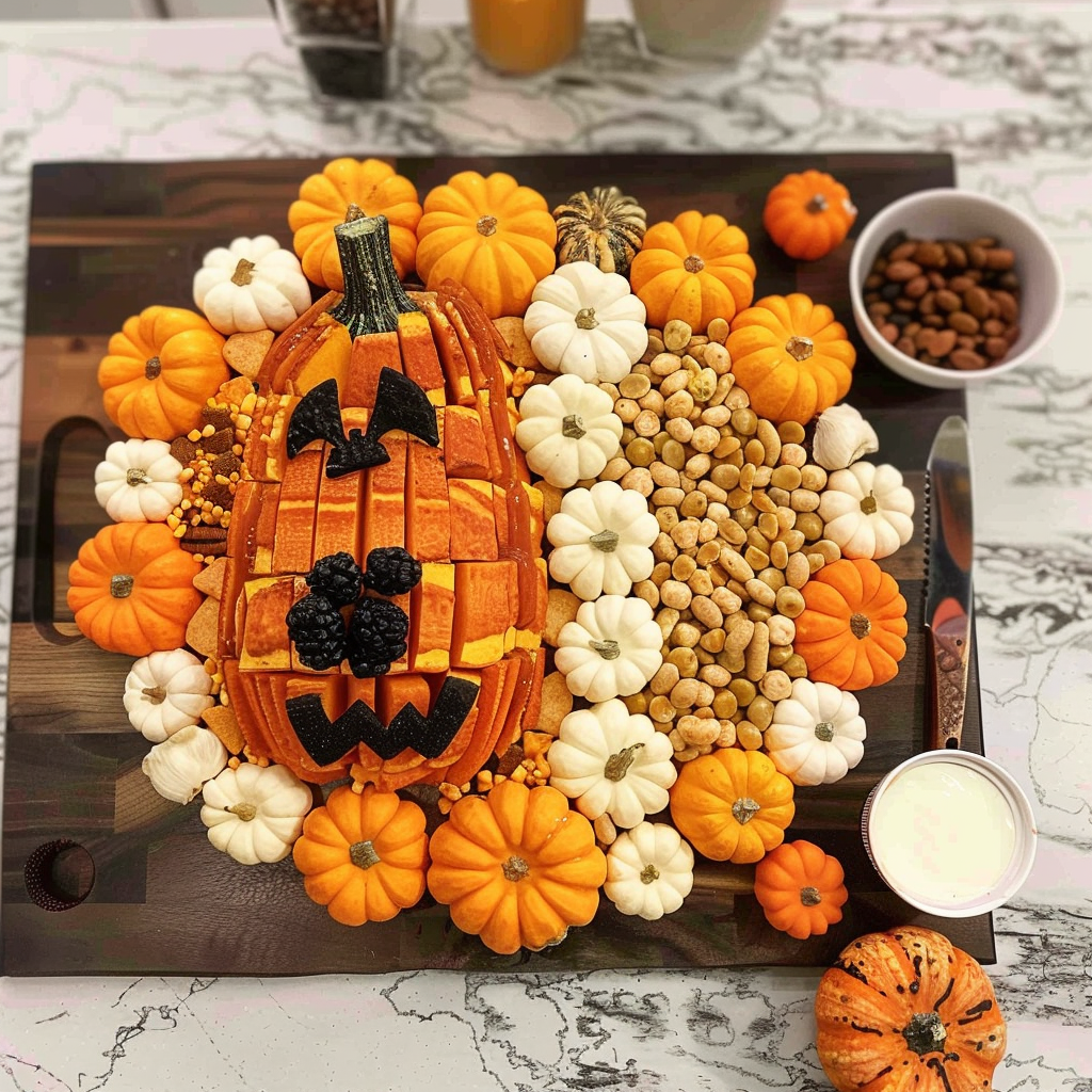 Recipe preparation for Pumpkin Snack Board