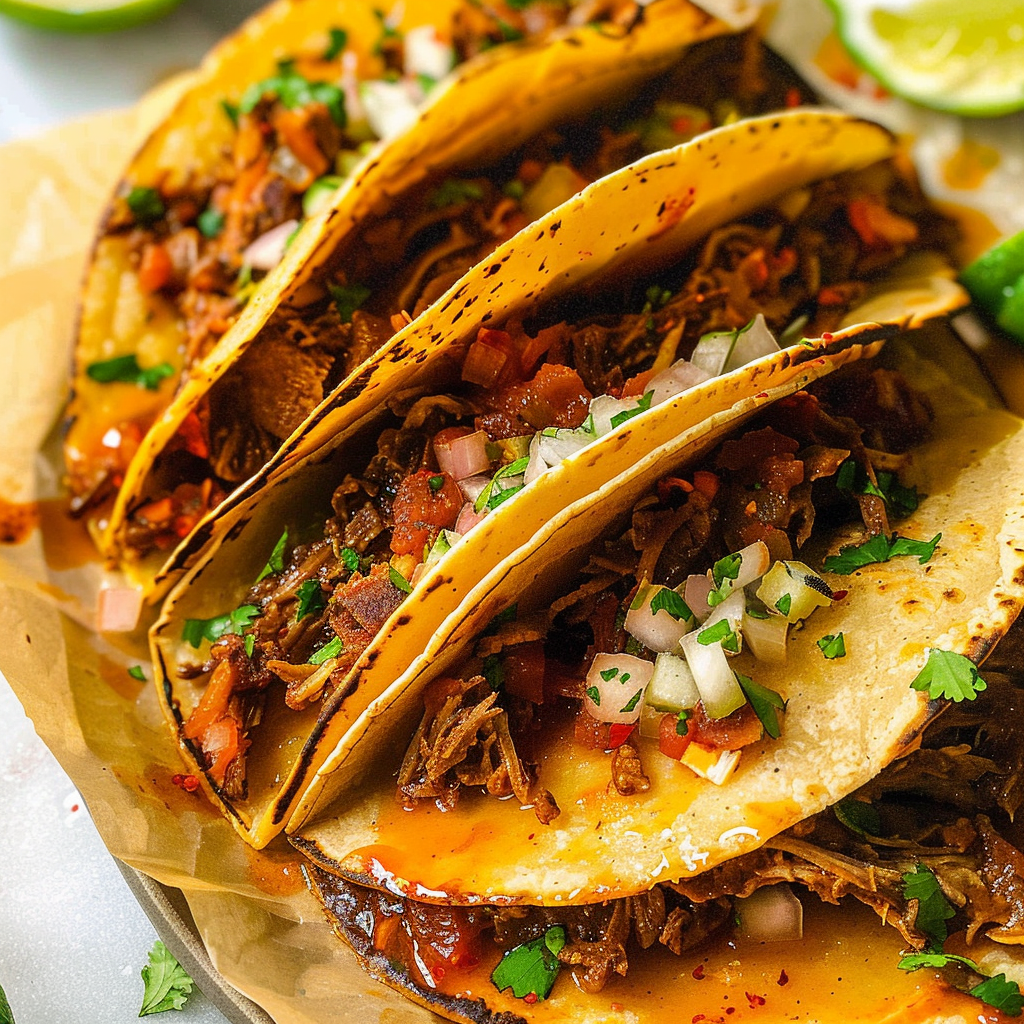 Recipe preparation for Quesabirria Tacos