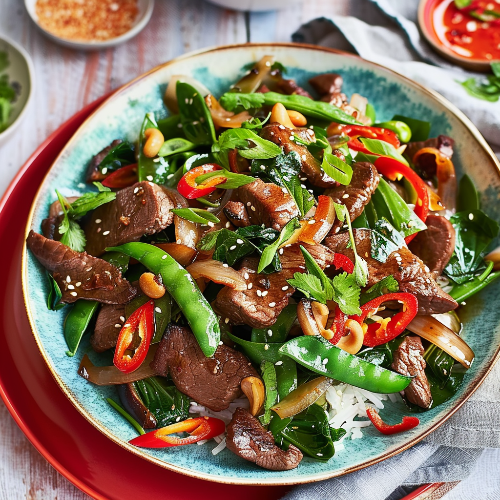 Recipe preparation for Hoisin Beef stir-fry