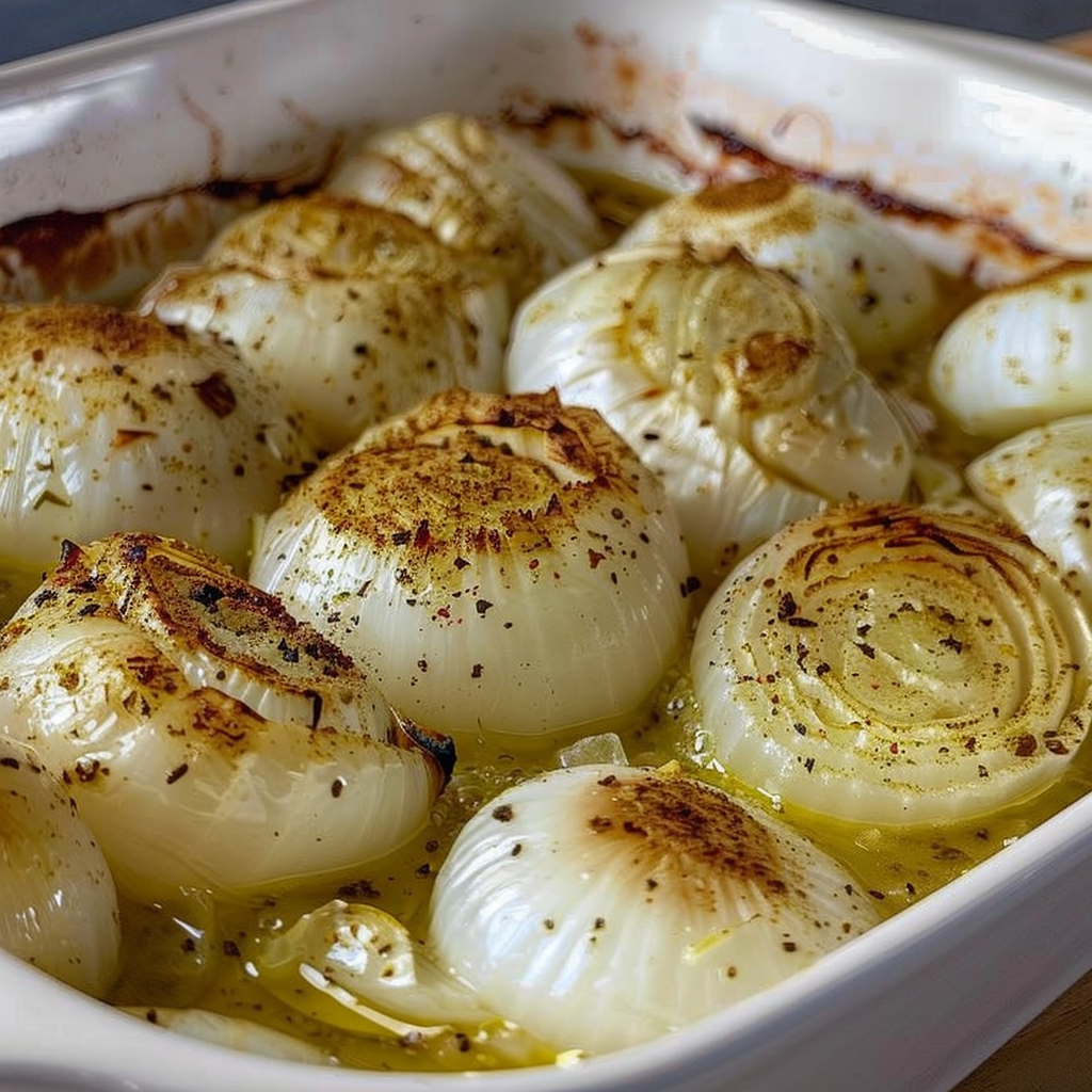 Recipe preparation for Oven-Braised White Onions