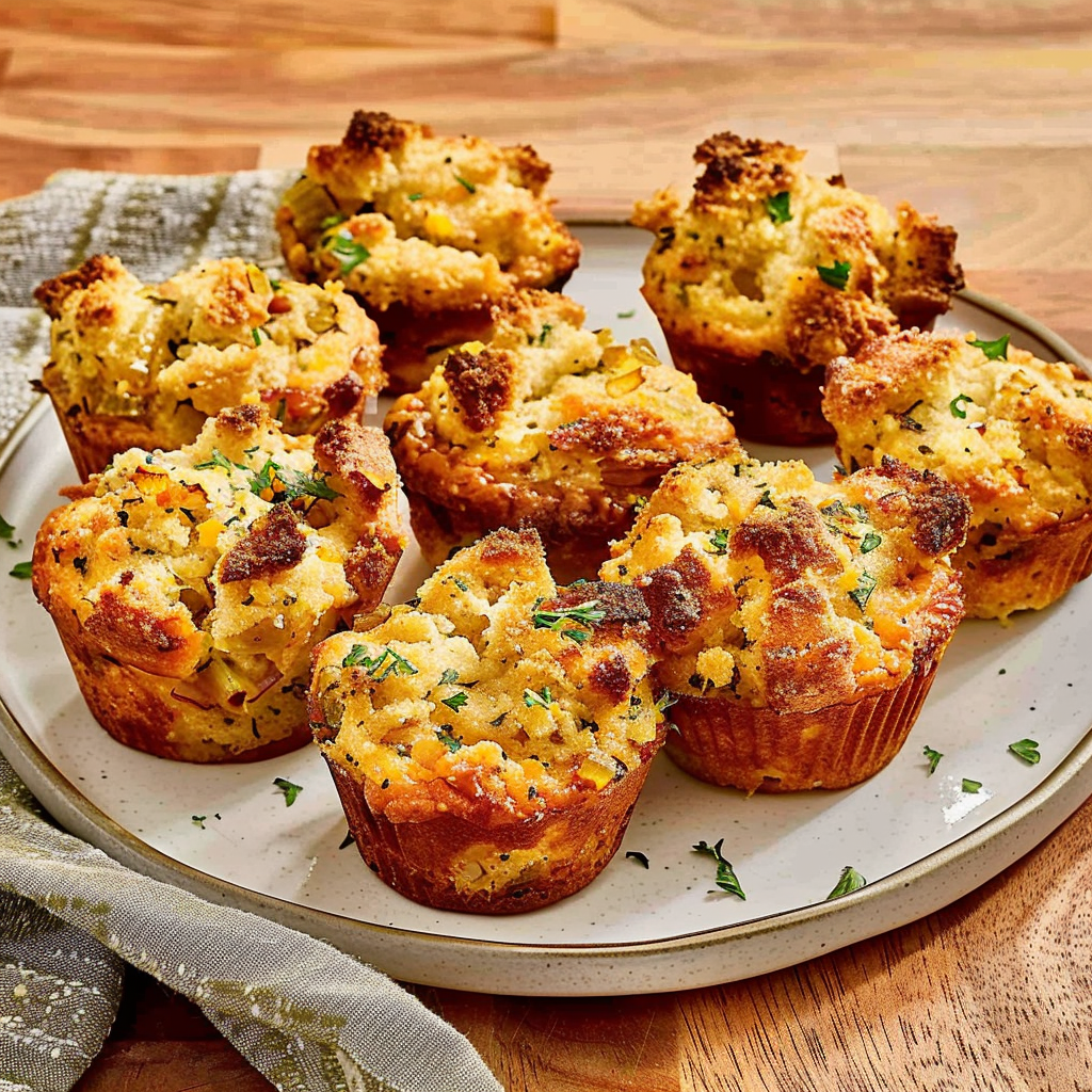 Recipe preparation for Stuffing / Dressing Muffins