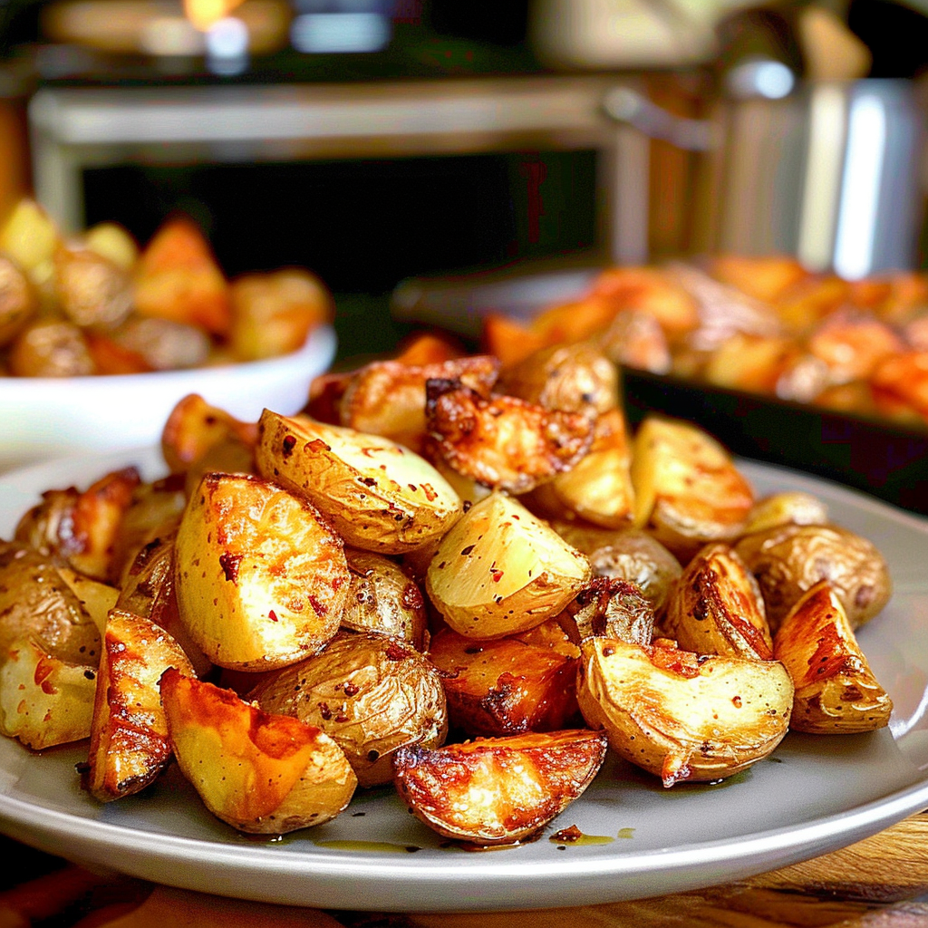 Recipe preparation for Crispy roast potatoes