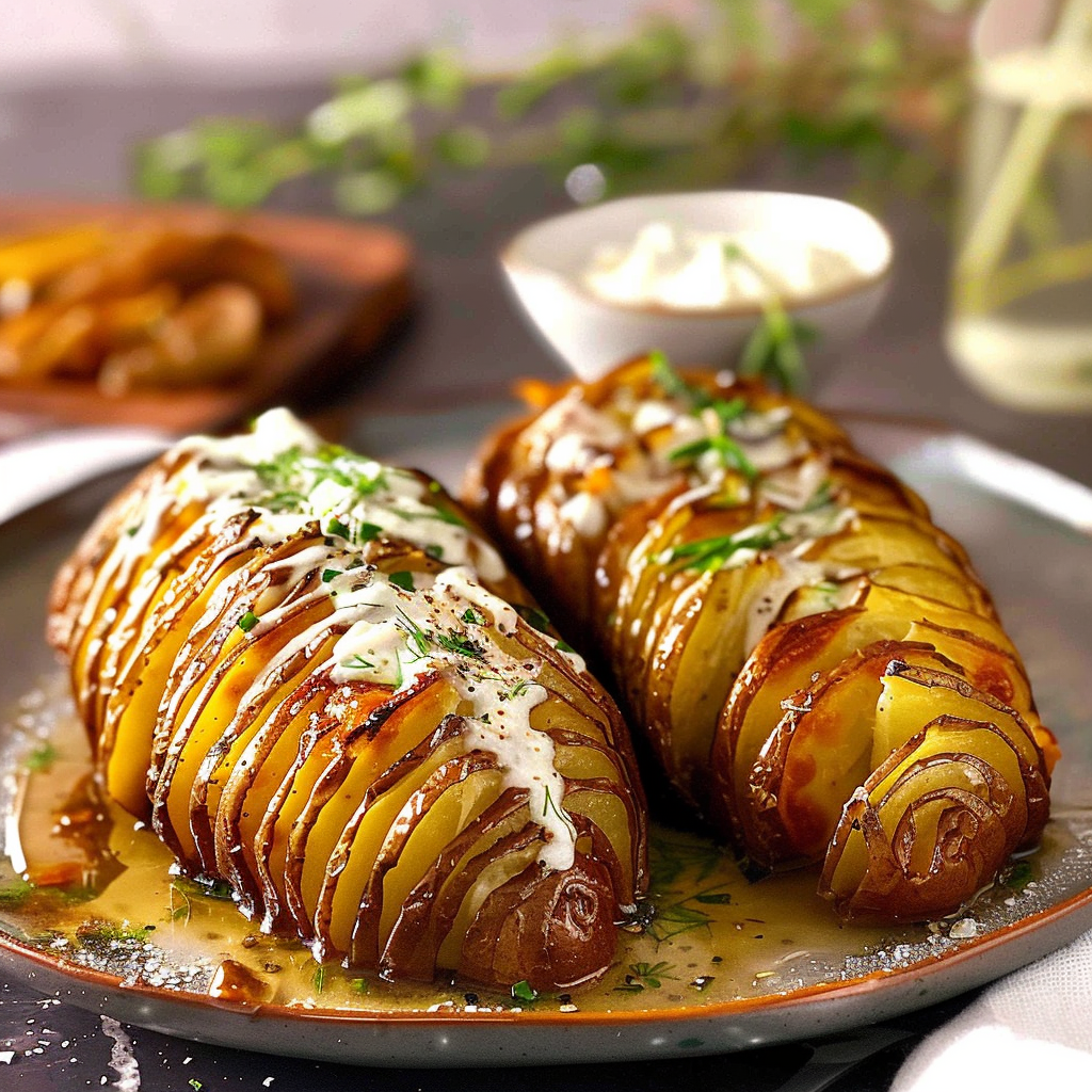 Recipe preparation for Hasselback potatoes