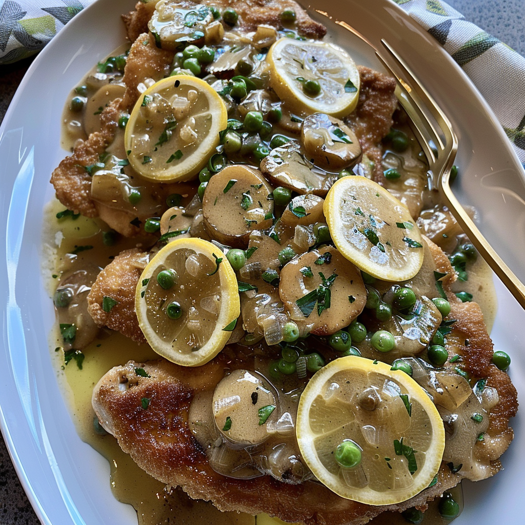 Recipe preparation for Alton Brown’s Chicken Piccata