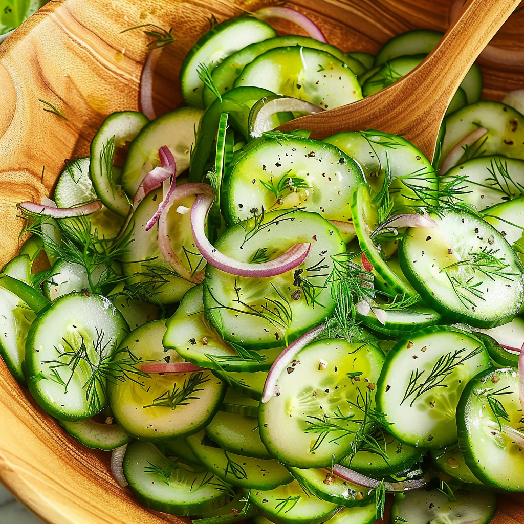 Recipe preparation for Cucumber Salad