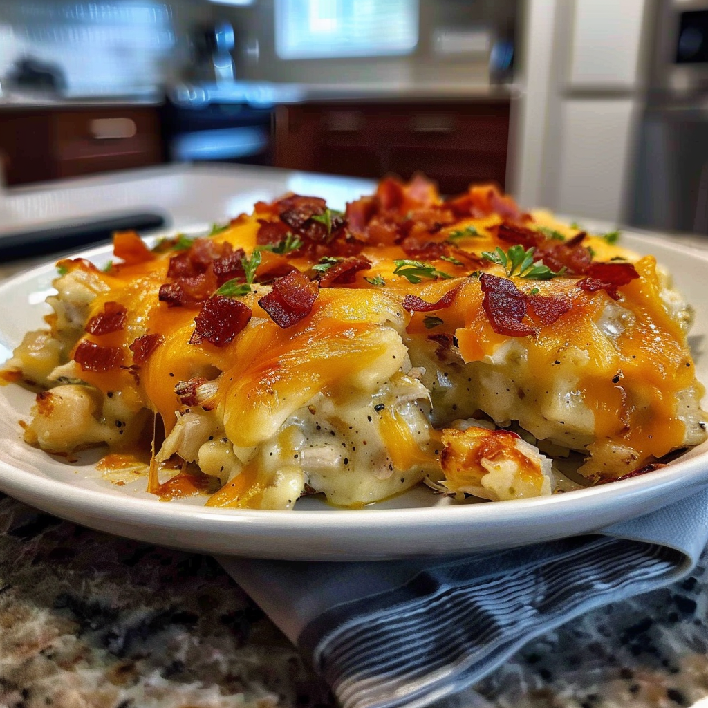 Recipe preparation for Crack Chicken Casserole