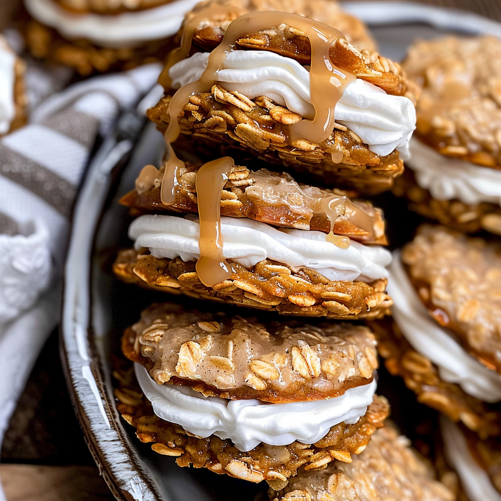 Recipe preparation for Oatmeal Cream Pies