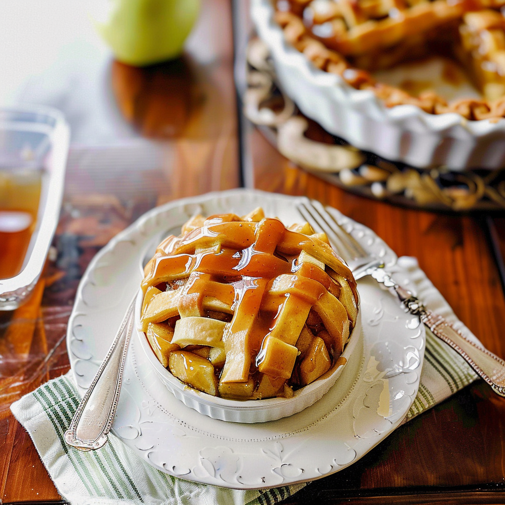 Recipe preparation for Apple Pie in an Apple