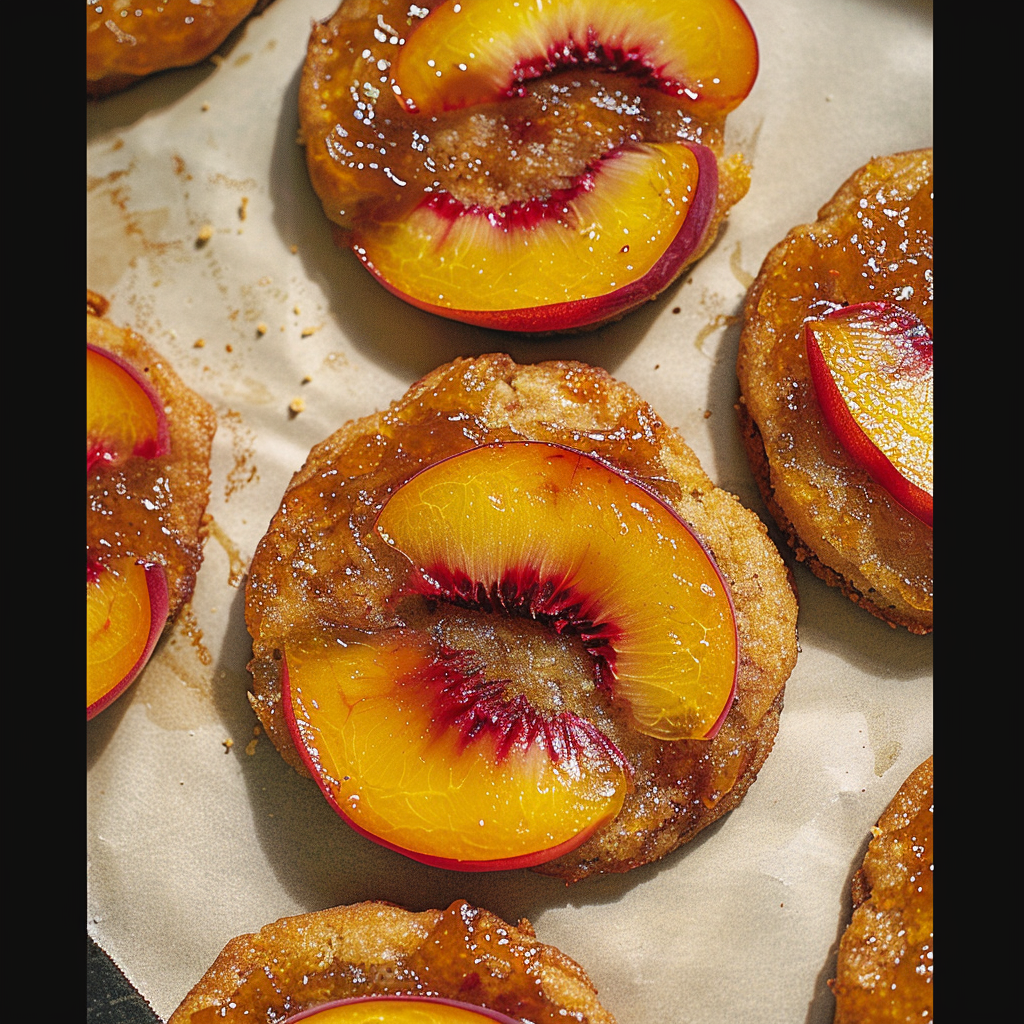 Recipe preparation for Peach Upside-Down Cookies