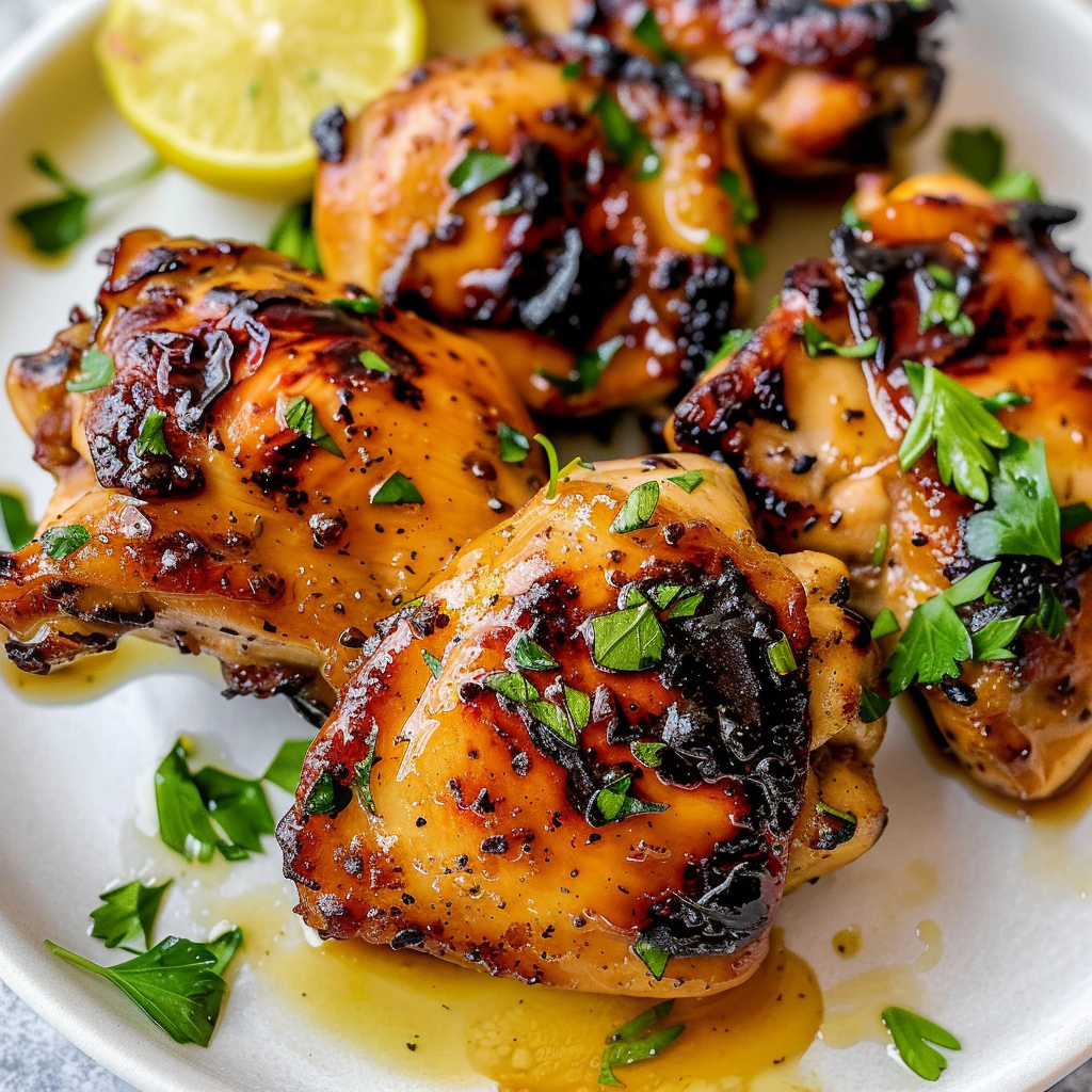 Recipe preparation for Marinated Chicken Thighs