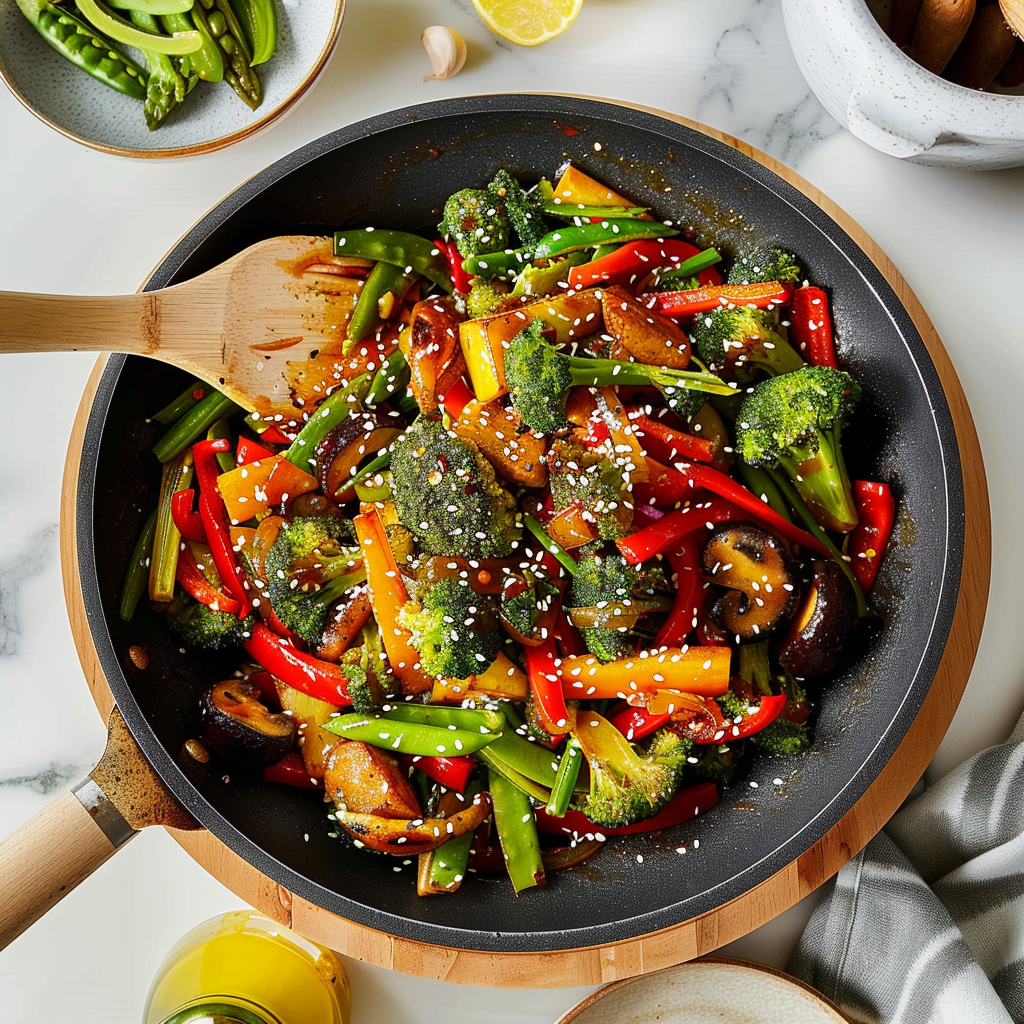 Recipe preparation for Easy 5-Ingredient Veggie Stir Fry