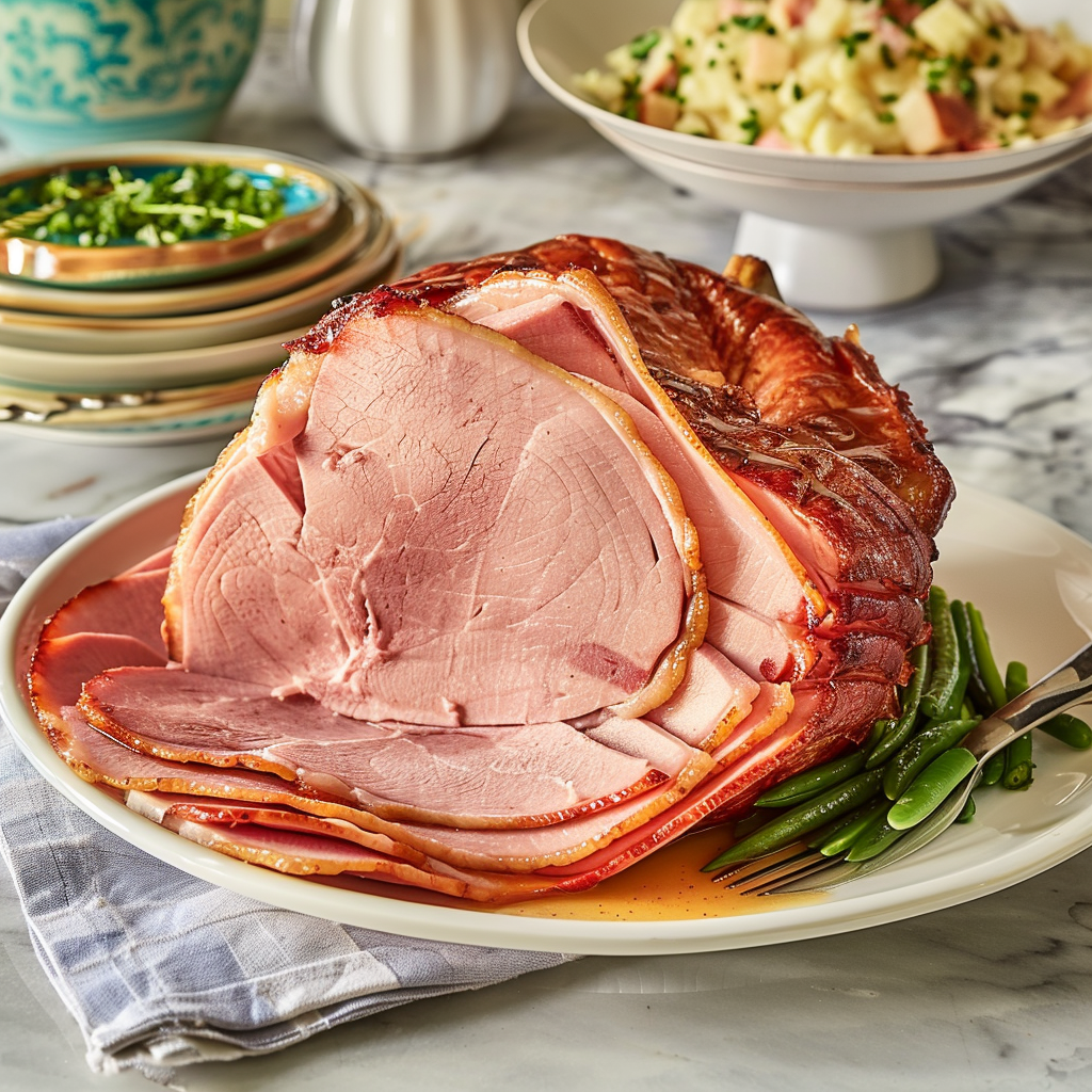 Recipe preparation for Make Ahead Thanksgiving Slow Cooker Glazed Ham