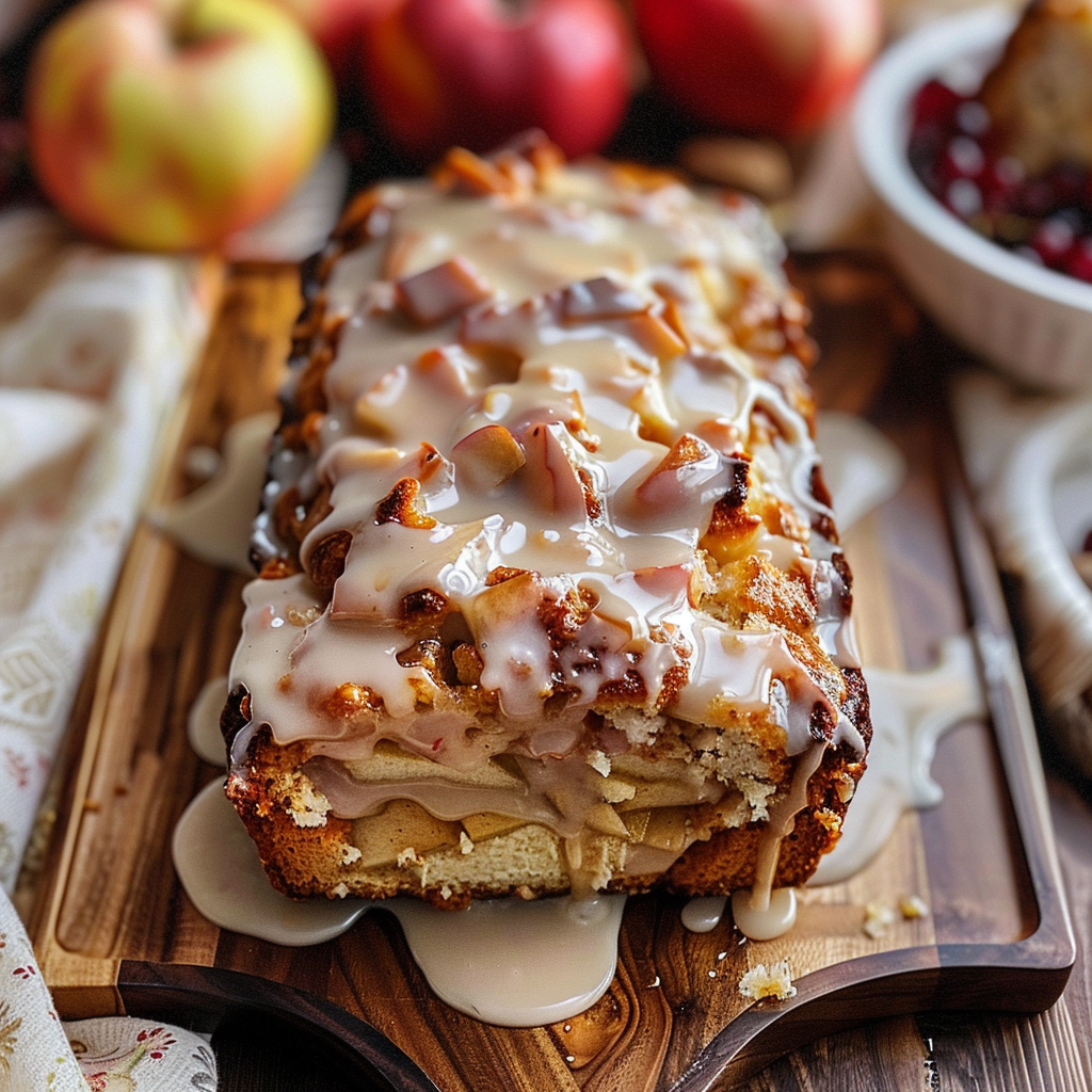 Recipe preparation for Amish Apple Fritter Bread