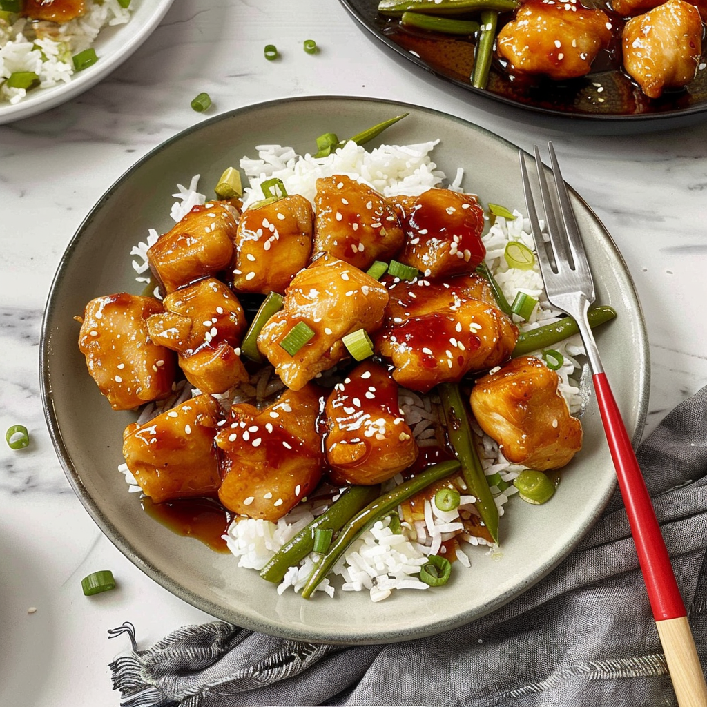 Recipe preparation for Honey Garlic Chicken