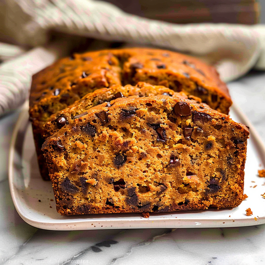 Recipe preparation for Chocolate Chip Pumpkin Bread