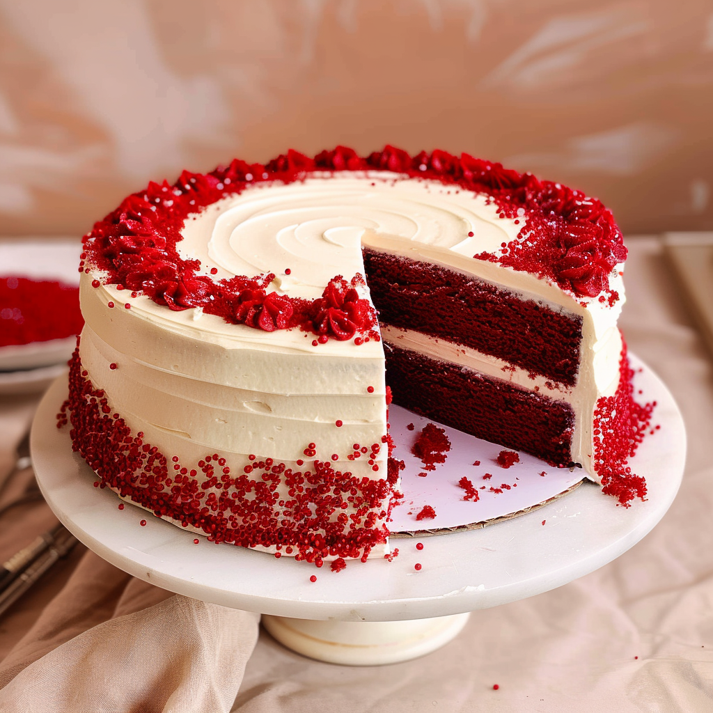Recipe preparation for Red Velvet Birthday Cake