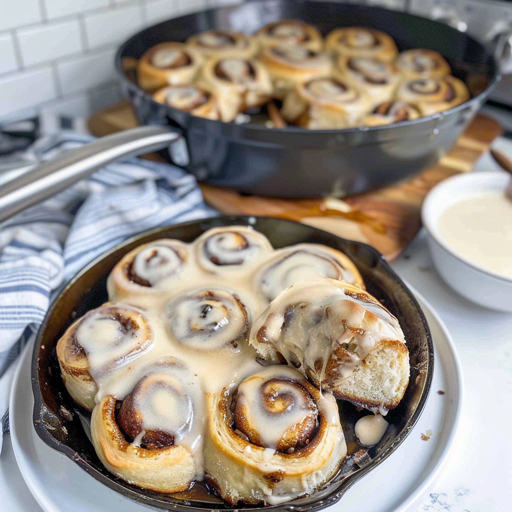 Recipe preparation for Sourdough Discard Cinnamon Rolls