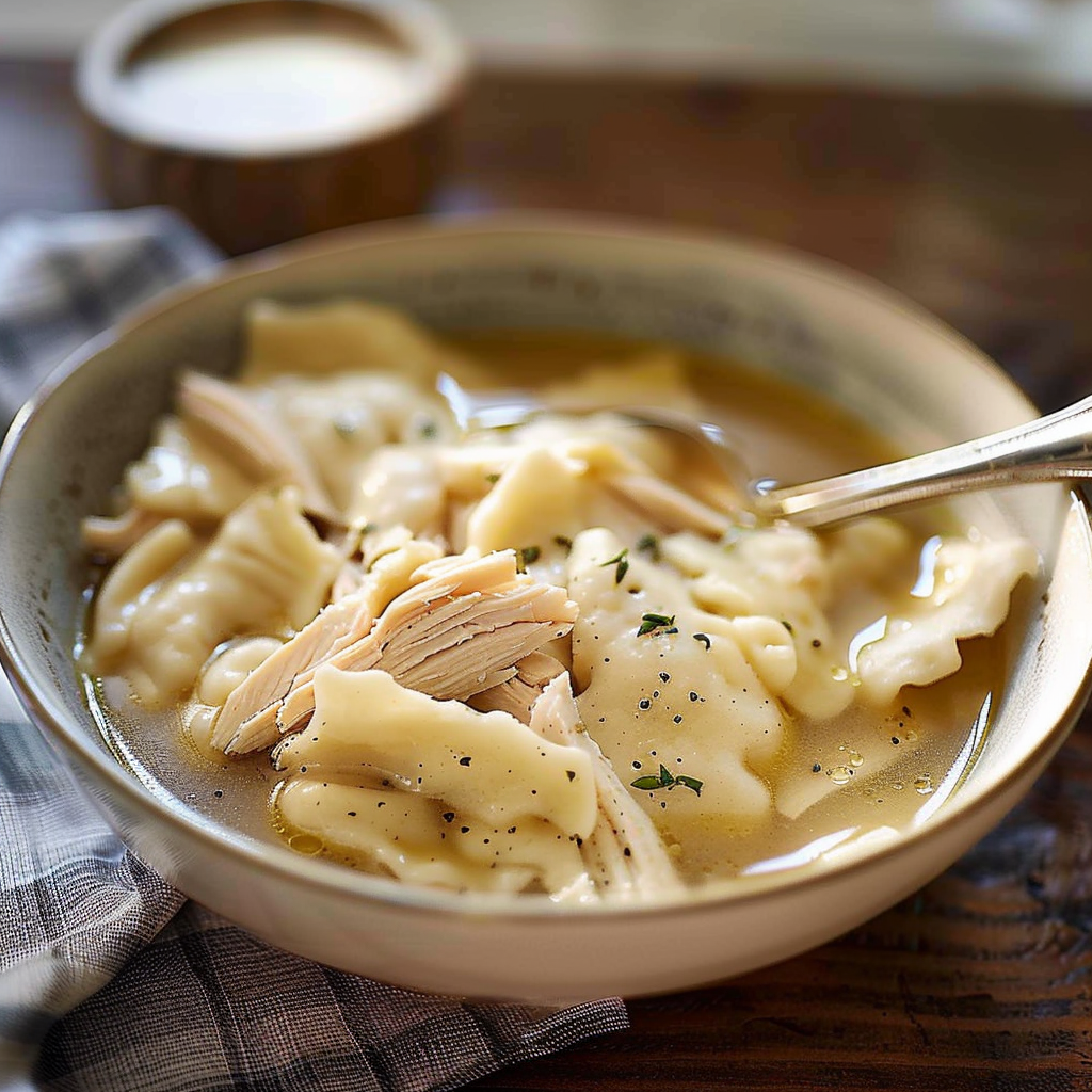 Recipe preparation for Classic Southern Chicken and Dumplings