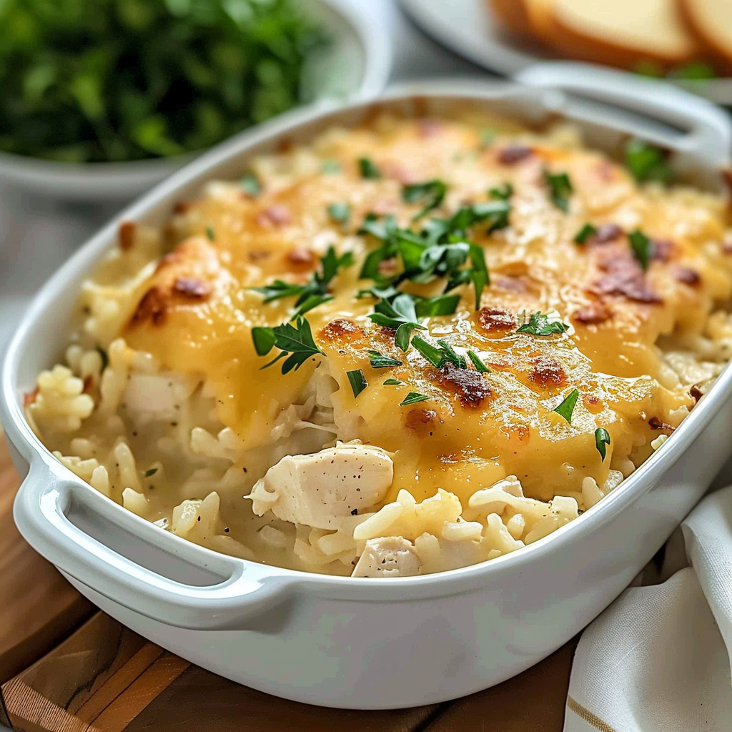 Recipe preparation for Creamy Chicken and Rice