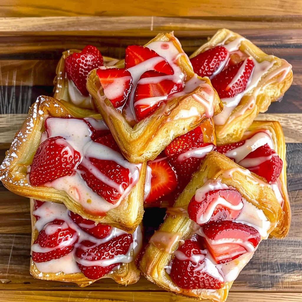 Recipe preparation for Easy Strawberry Danish