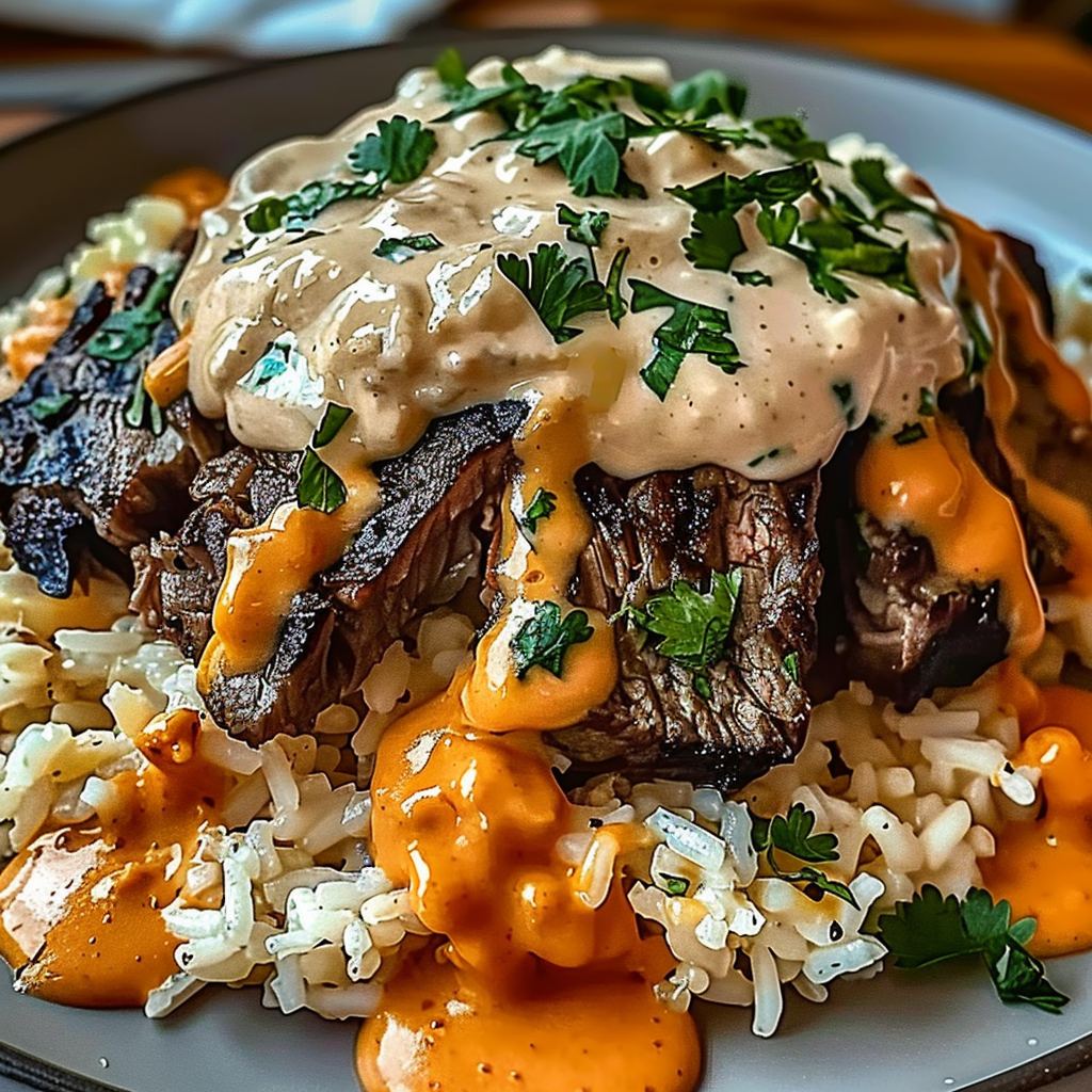 Recipe preparation for Steak and Queso Rice