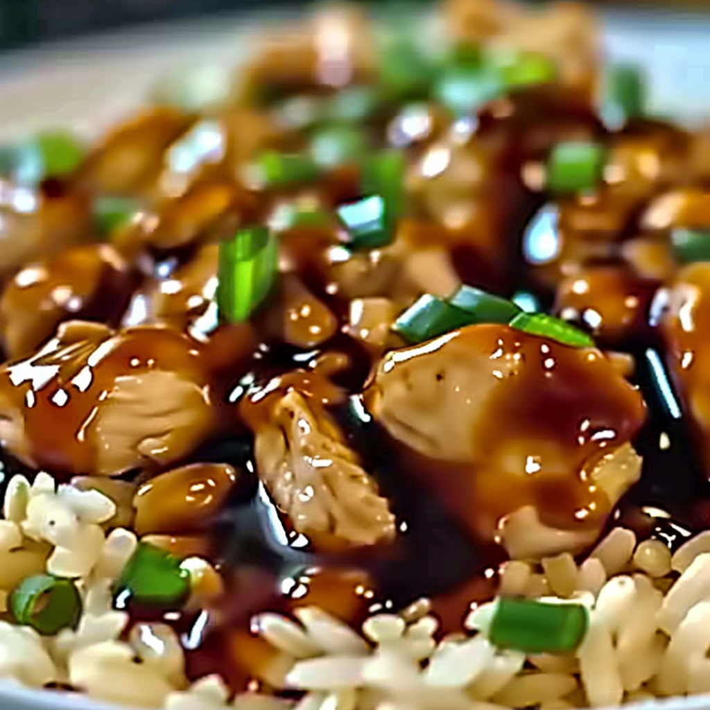Recipe preparation for Honey BBQ Chicken Rice
