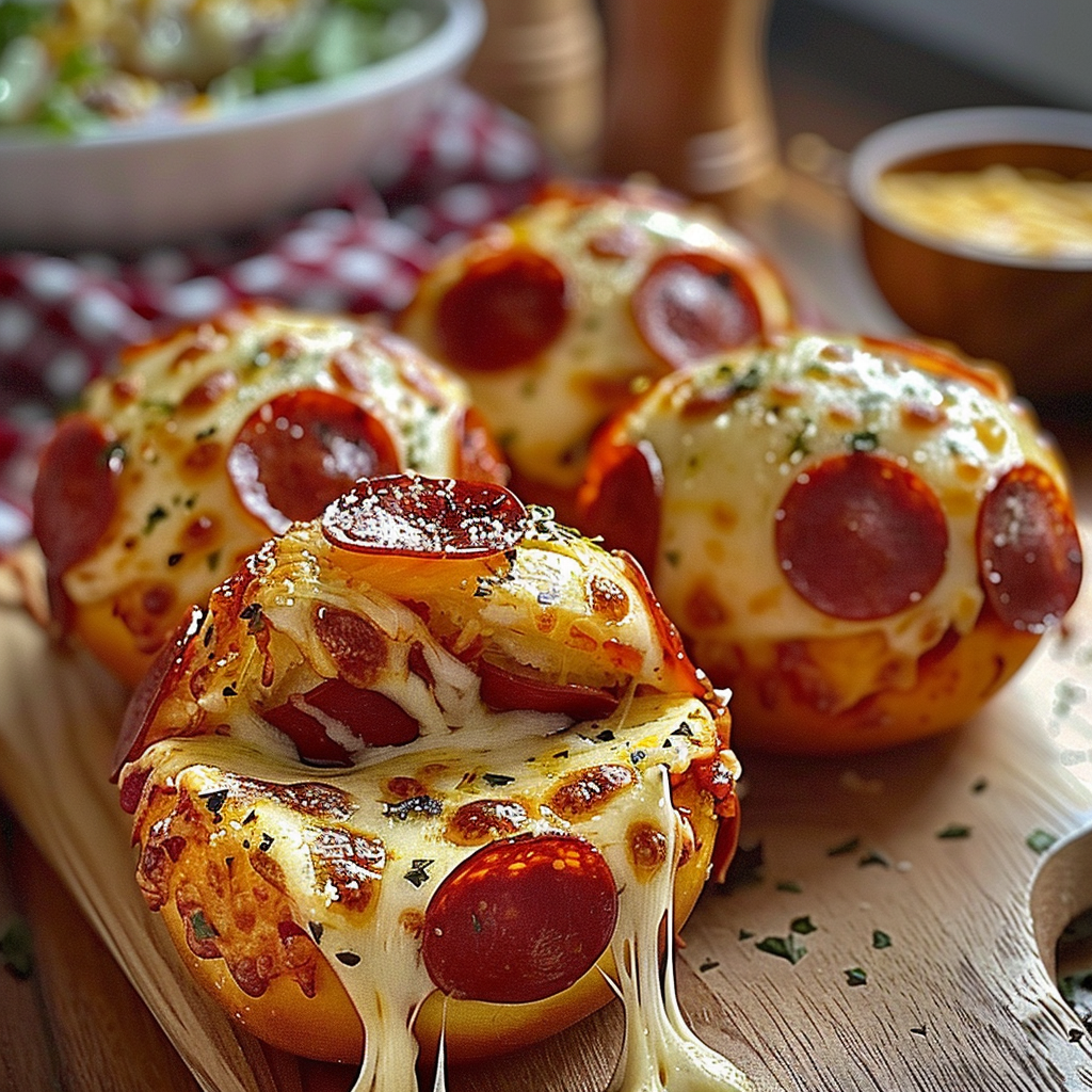 Recipe preparation for Pepperoni Pizza Bombs
