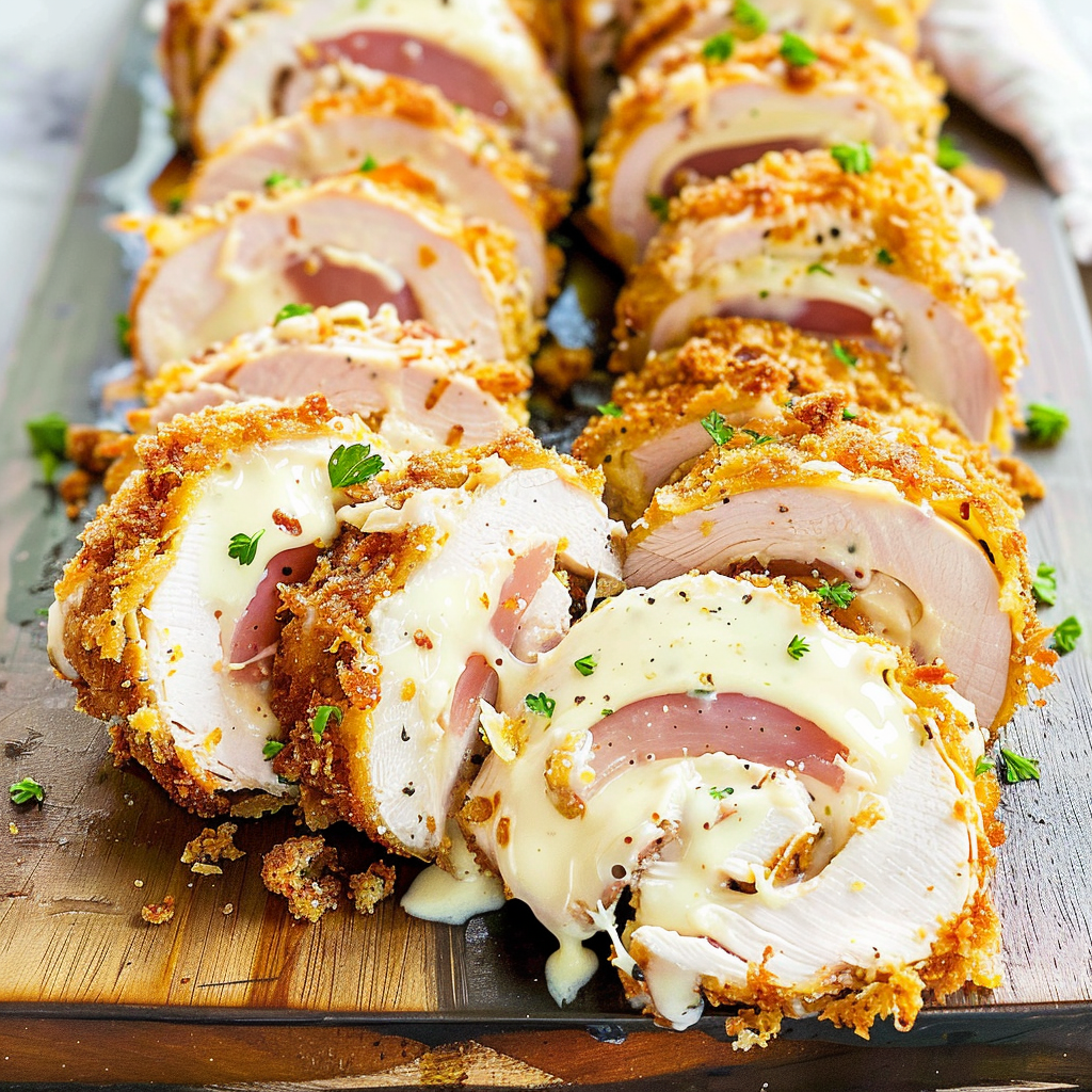 Recipe preparation for Chicken Cordon Bleu