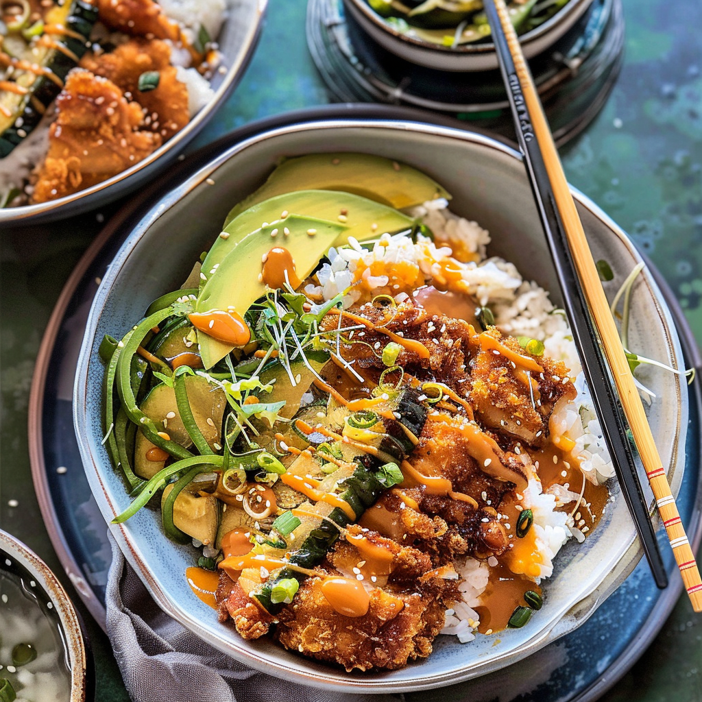Recipe preparation for Japanese Katsu Bowls