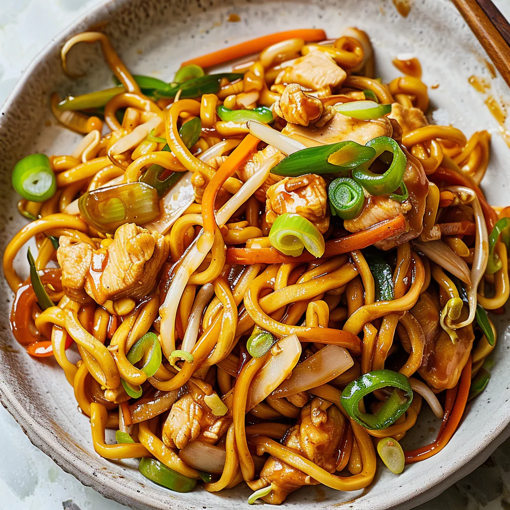 Recipe preparation for Chicken Lo Mein