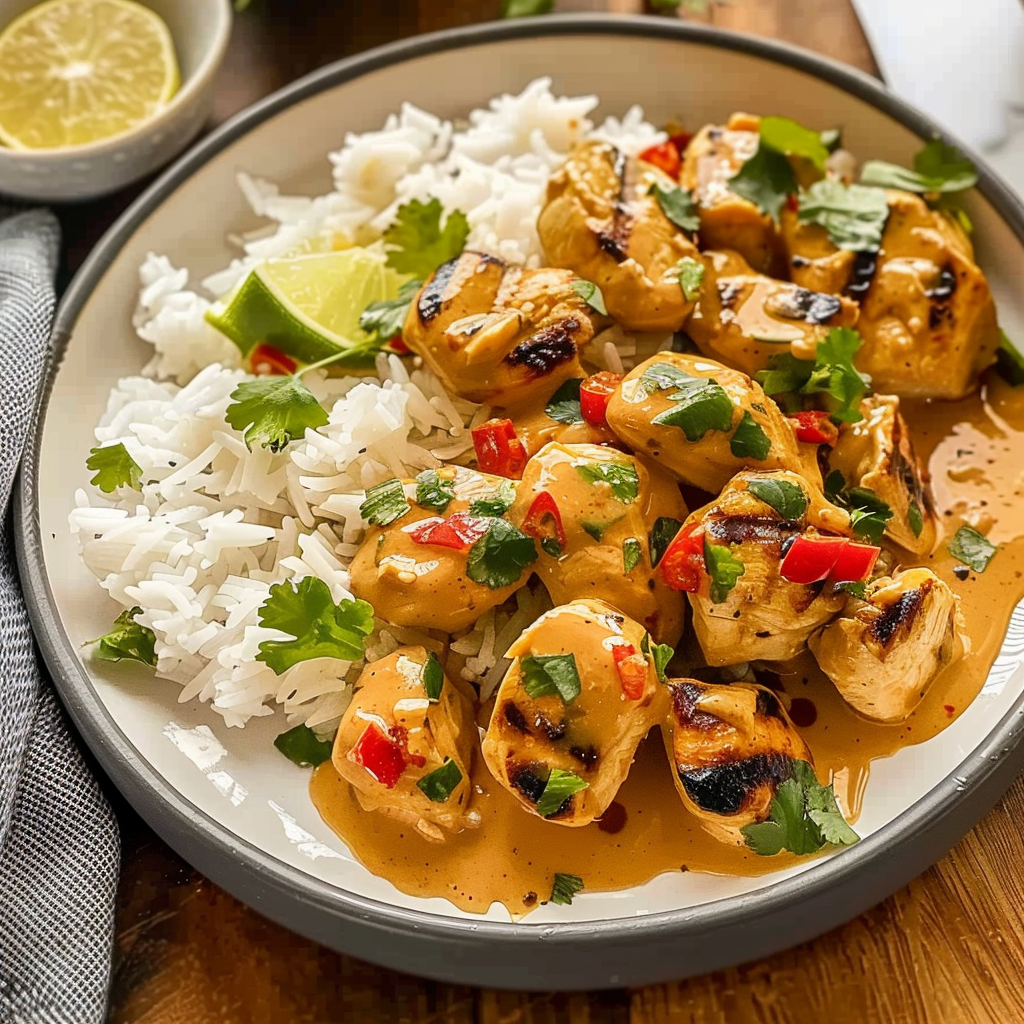 Recipe preparation for Thai Peanut Chicken
