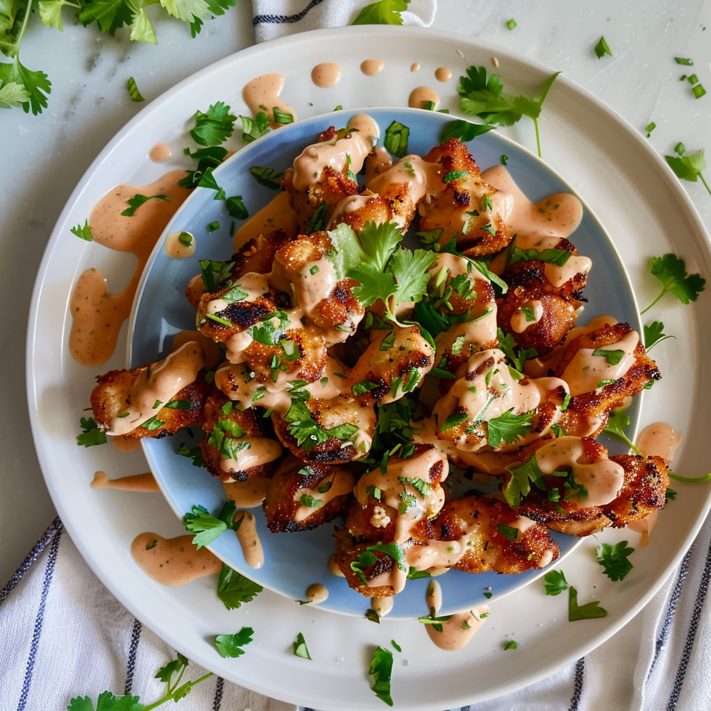 Recipe preparation for Bang Bang Chicken Bites