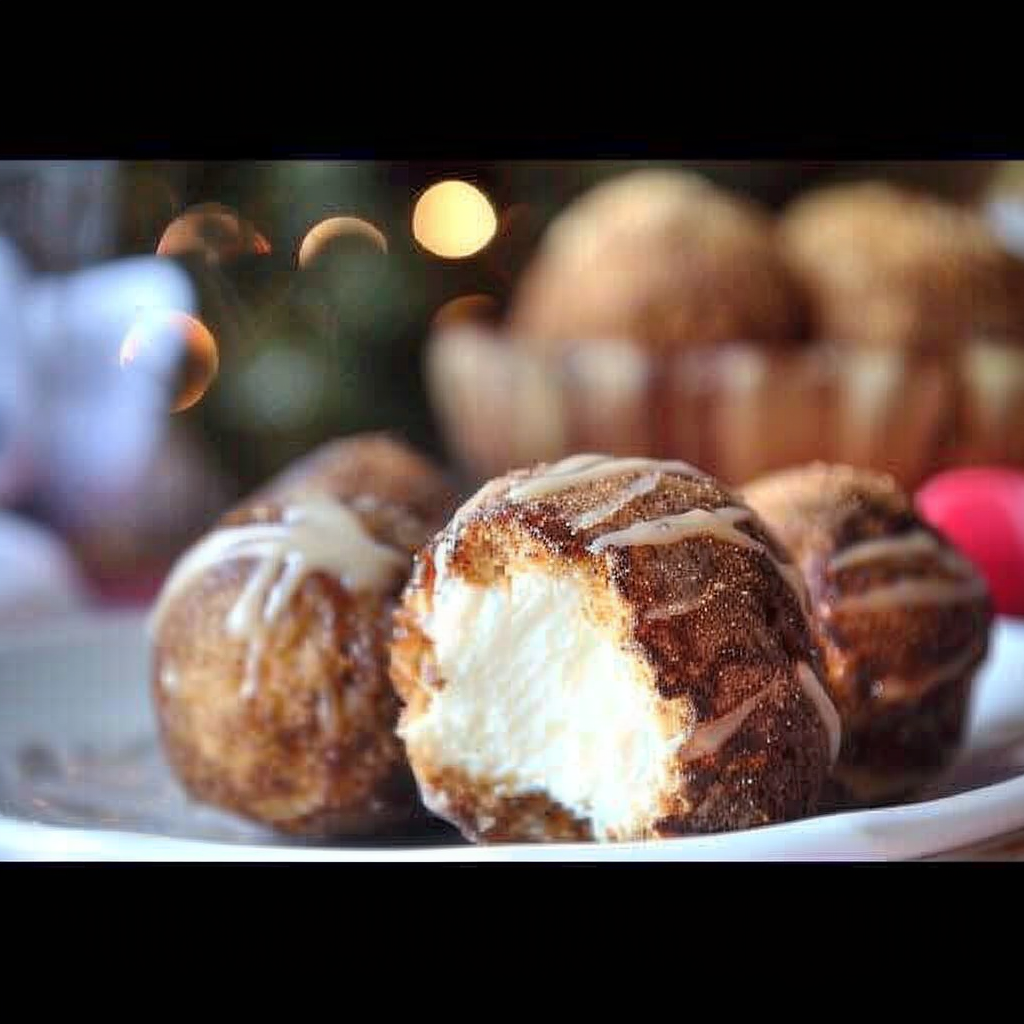 Recipe preparation for Gingerbread Latte Cheesecake Bites