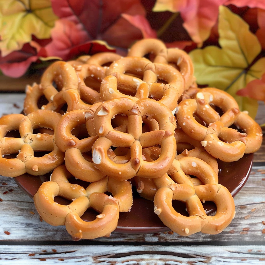 Recipe preparation for Spiced Pumpkin Pretzel Bars