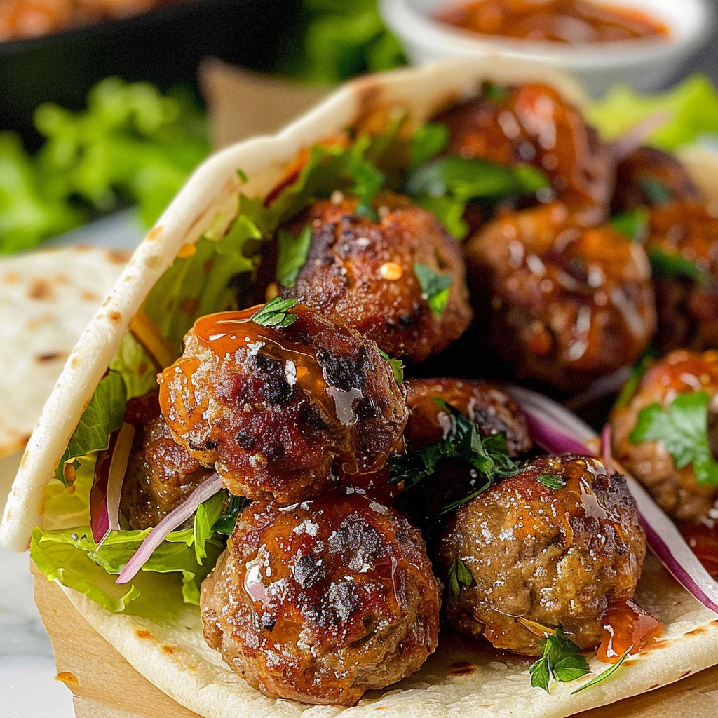 Recipe preparation for Smoky Maple Chipotle Turkey Meatballs