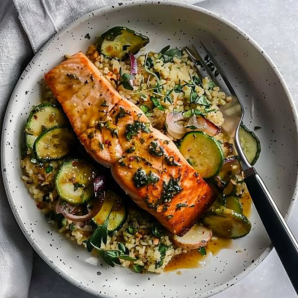 Recipe preparation for Maple-Miso Glazed Salmon with Roasted Radicchio