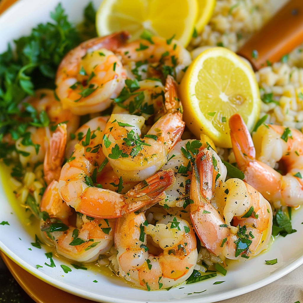 Recipe preparation for One-Pan Lemon-Garlic Butter Shrimp