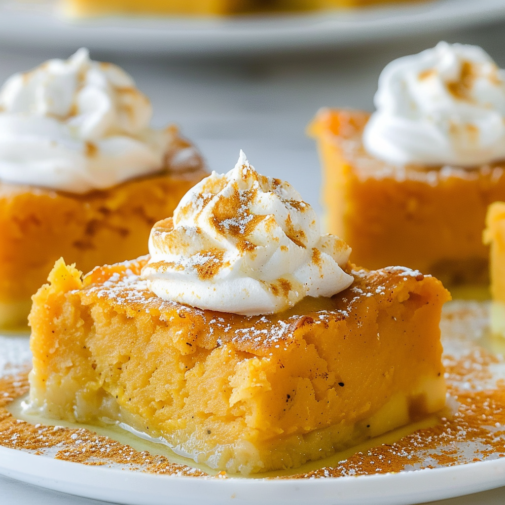 Recipe preparation for Pumpkin Gooey Butter Cake