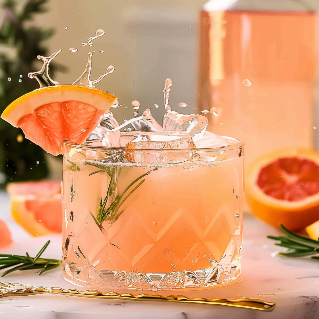 Recipe preparation for Rosemary Grapefruit Gin & Tonic