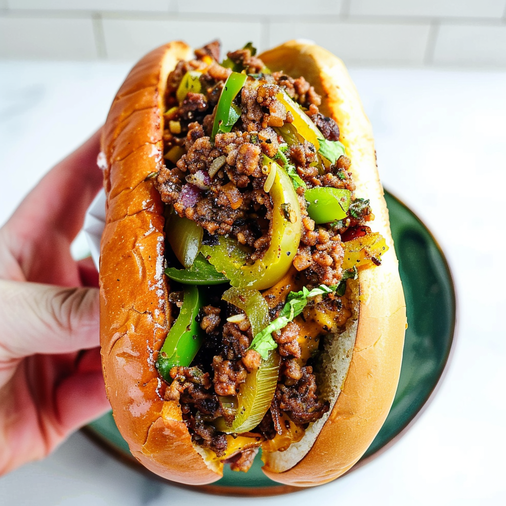 Recipe preparation for Plant-Based Masala Cheesesteaks