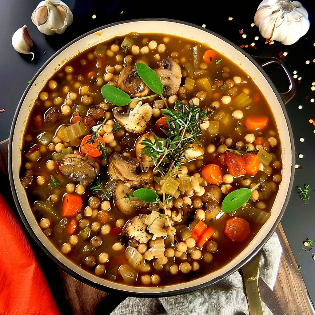 Recipe preparation for Vegetarian Cassoulet