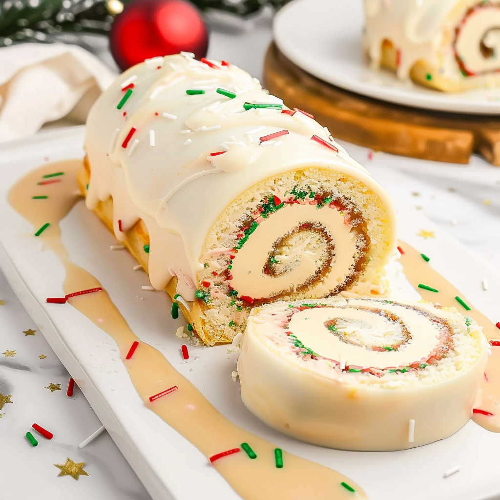 Recipe preparation for White Christmas Roll