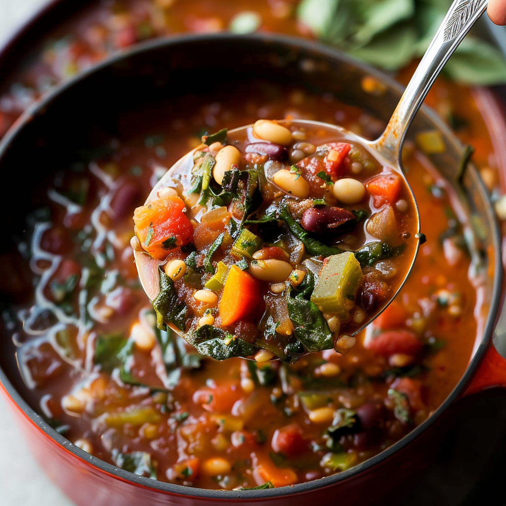 Recipe preparation for Cozy Minestrone Soup
