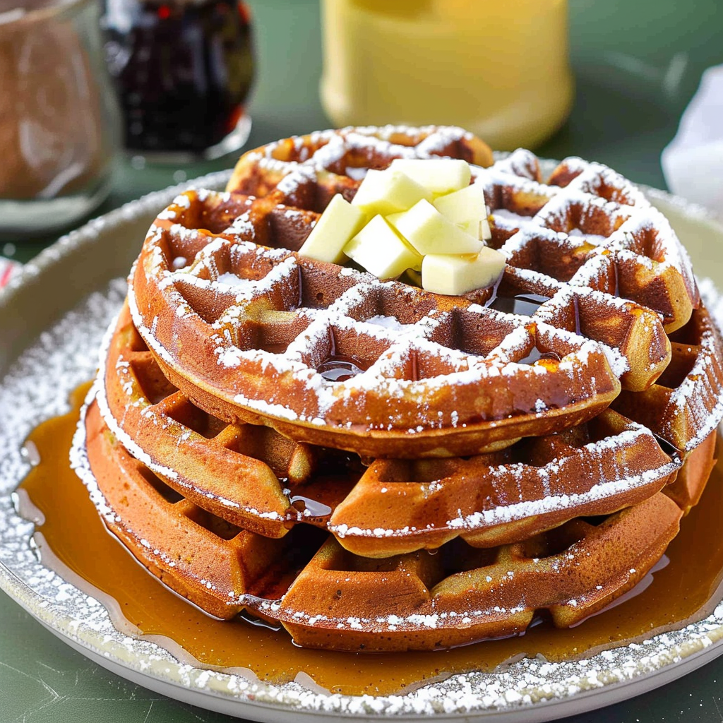 Recipe preparation for Christmas Morning Belgian Waffles