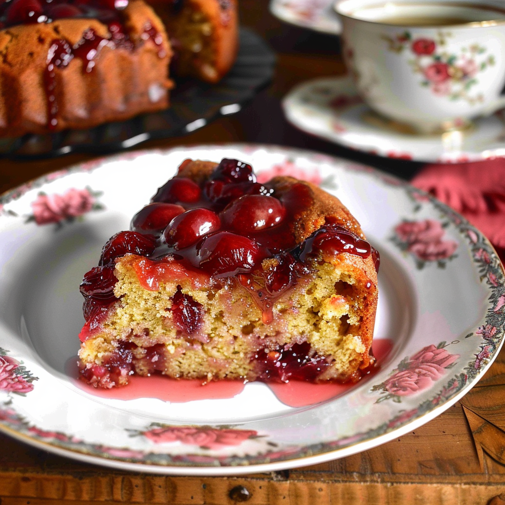 Recipe preparation for Cranberry Upside-Down Coffee Cake