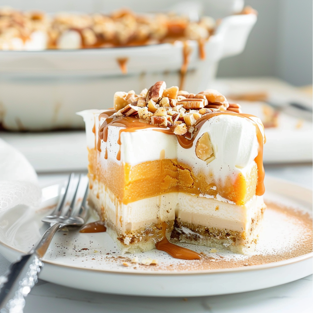 Recipe preparation for Pumpkin Spice Layered Lush