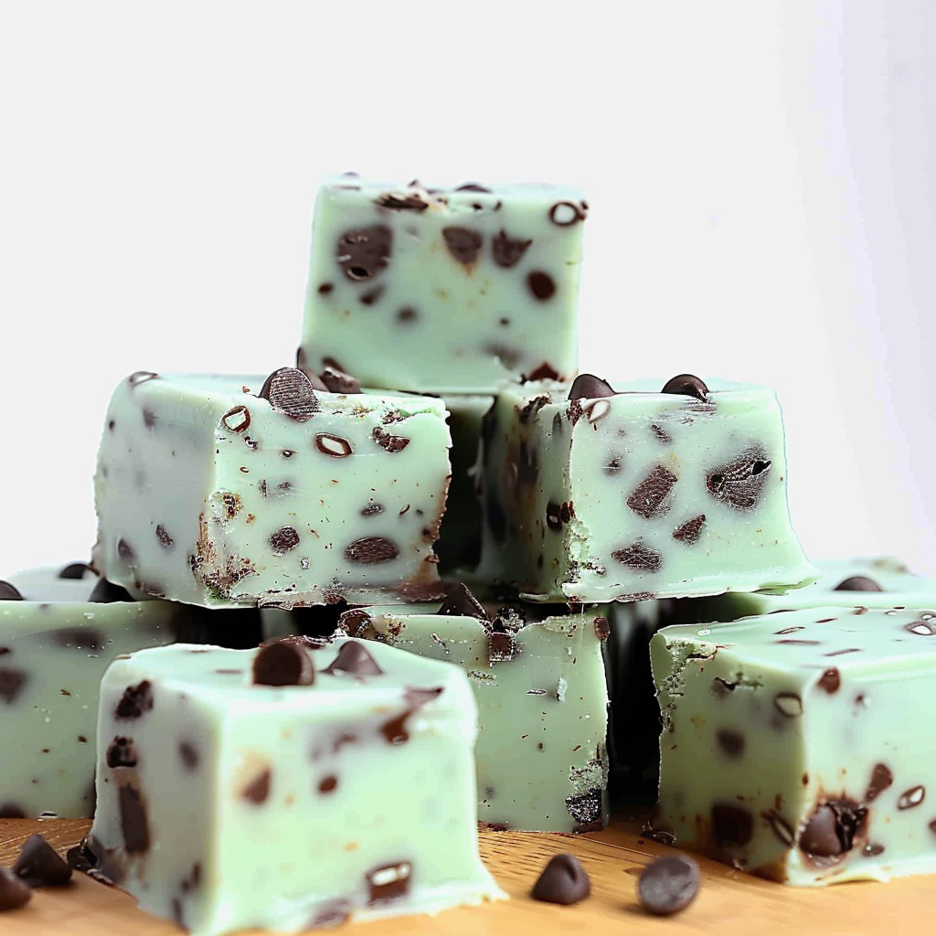 Recipe preparation for Chocolate Mint Chip Fudge